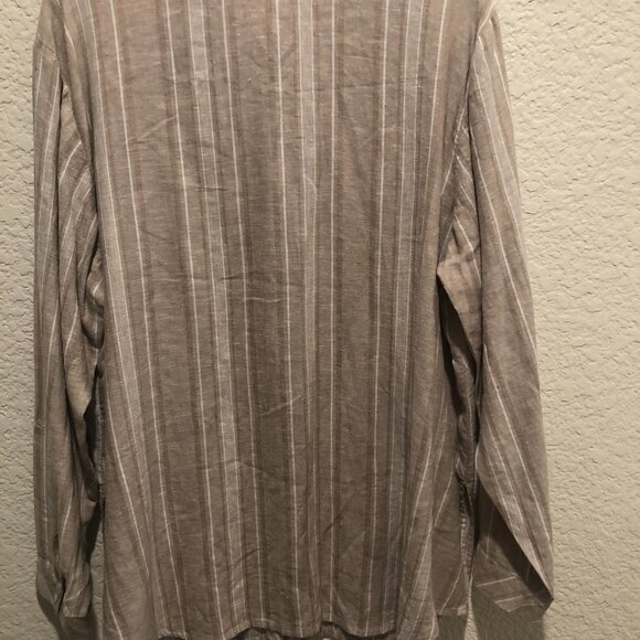 Susan Graver Button Down Striped Shirt - Picture 4 of 7